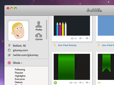 dribbble UI 2 dribbble grey mac os ui