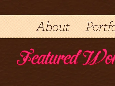 Portfolio Redesign 3 brown cream hot pink leather pink ribbon texture