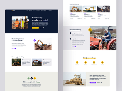 Sharing Heavy Equipment - Website concept detail page digger excavator hana simkova heavy equipment product design sharing service ui ui design ux design web design website design website layout