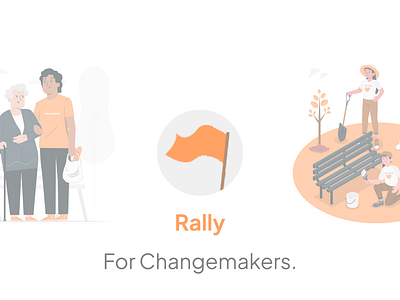 Rally - A volunteering mobile app mobile app ui volunteering