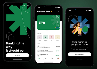 Banking application app design graphic design iphone ui ux