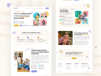Kids Skills Development Landing Page app branding child commerce design fun graphic design illustration kids learn play primary school skills study teacher ui ux web