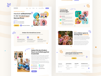 Kids Skills Development Landing Page app branding child commerce design fun graphic design illustration kids learn play primary school skills study teacher ui ux web