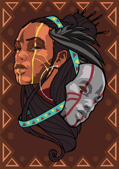 Tribal Illustration adobeillustration culture design graphic design graphics illustration tribe