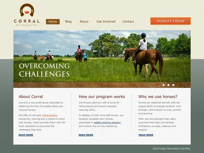 Corral horse non profit tan web