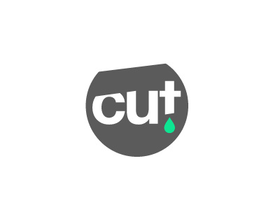 Cut Logo cut drip green grey helvetica logo music turquoise