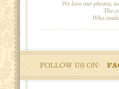 Elegant Follow clean ornate paper