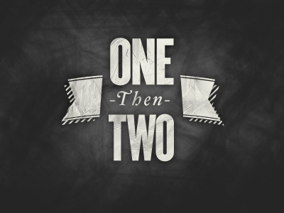 One then two logo texture typography web