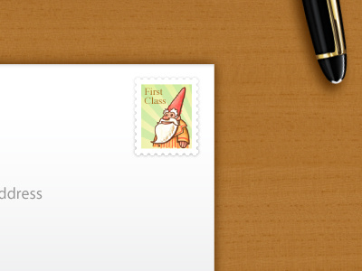 Gnome Stamp design gnome illustration web design ui