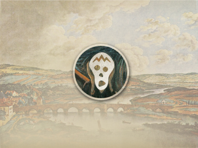 Scream art badge scream texture zombies