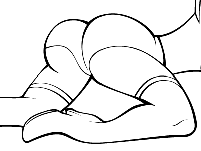 Shexy vector ass! illustration linework pin up vector