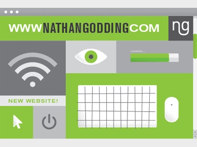 Loading... cursor eye green grey grid keyboard mouse type typography website wi fi
