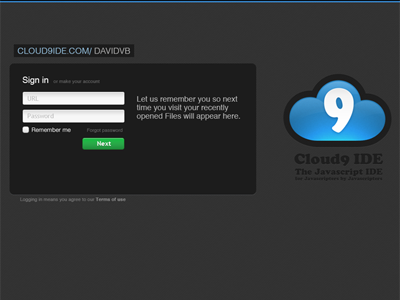 mockup for tablet Login cloud9 mockup tablet ui