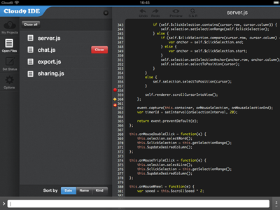 Mockup iPad IDE