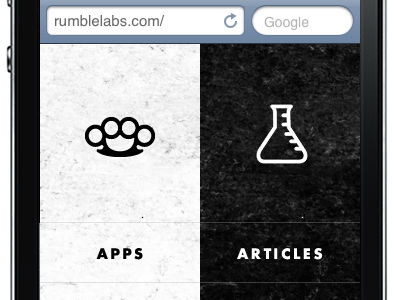 Rumble Phone futura interface ios iphone nav rumble labs ui