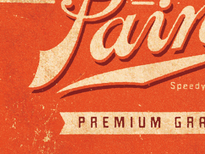 Paint Work design label logo old paint can packaging paint texture vintage