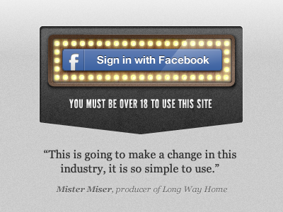 Facebook Connect CTA audish button facebook web app