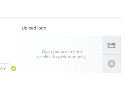 Upload logo no linen webapp white