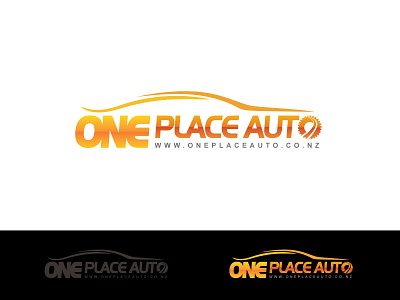 One Place Auto Logo Design auto auto mobile branding logo logo mark logotype branding social logo lo one place auto typography vector