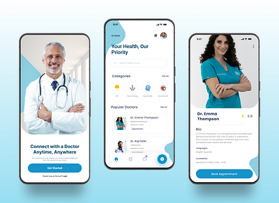 Online Doctor Appointment App app doctor doctor app doctor consultation app health care healthcare app medical app medical app design mobile app online doctor online doctor app online doctor appointment