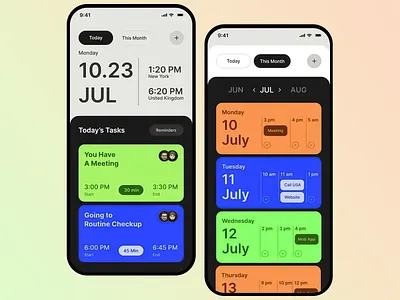 Daily Planner Mobile App Design app application design mobile mobile app mobile application mobile design modern design modern styled new organizer organizing personalization planner planning ui ui ux user ux ux design