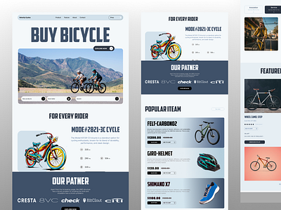 Bicycle E-commerce Website Design activelifestyle bicycle website bicyclewebsitedesign branding comapny website cyclingcommunity design ecommercedesign figma design figma template landing page product website design ui design uiuxdesign website design