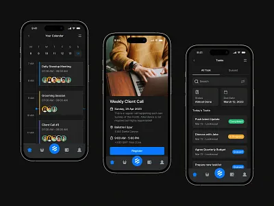 Mobile Calendar - Lookscout Design System android dark design design system figma ios lookscout mobile modern responsive ui