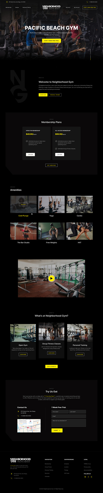 NEIGHBORHOOD GYM_HOME PAGE best website designs custom website design great website design ideas inspiring website designs modern website design web design inspiration web design platform website design website homepage design ideas