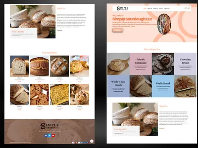 Bakery Website Design | pastel color web design bakery website pastel color web design ui website website design