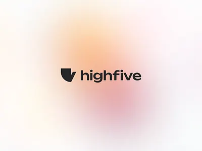 Highfive – Logo Design black blur branding dark design five flat geometrical gradient hand high logo minimal minimalism minimalist