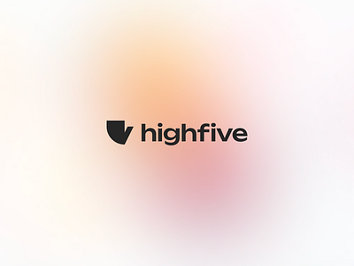 Highfive – Logo Design black blur branding dark design five flat geometrical gradient hand high logo minimal minimalism minimalist