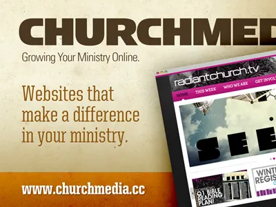 Church Media Group Flyer brown cream grunge orange paper united