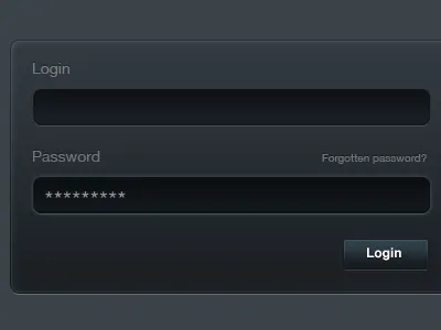 Dark Login Page blue dark form login page photoshop psd signin