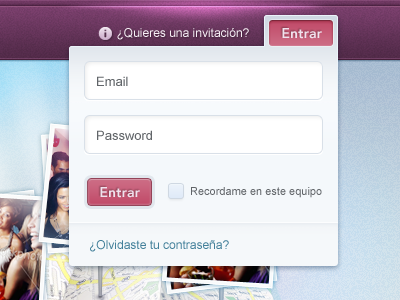 Login dropdown blue dropdown glow input noise pink purple