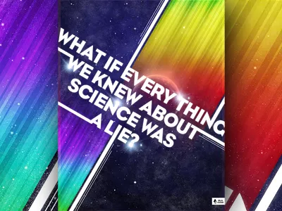 Science art design digital poster science space spectrum