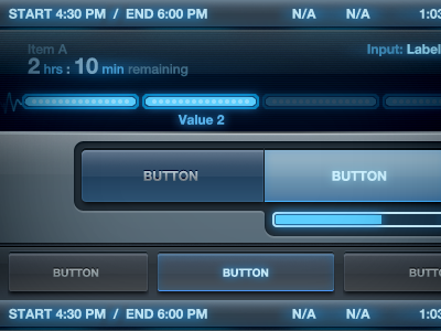 Futuristic UI blue embedded futuristic ui