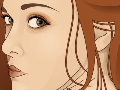 Shot of Mucha 2 art nouveau illustration illustrator mucha vector wip work in progress