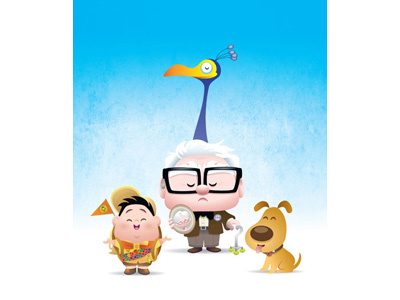 Kawaii Up cark fredrickson chibi cute disney dug kawaii kevin pixar russell up