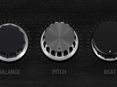 Knobs2 black buttons interface knobs metal plastic ui user