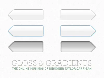 Gloss & Gradients Pagination buttons gloss gradients pagination taylor carrigan tumblr web design