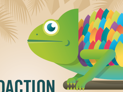 Chameleon chameleon gradient green illustration illustrator multicolor