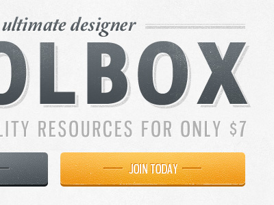 Tagline (new design) 3d button buttons dirty grey grunge orange retro tagline text texture textures type