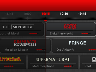 secret "TV-guide-ipad" project app dexter fringe futurama guide interface ios ipad red secret supernatural texture the mentalist time tv