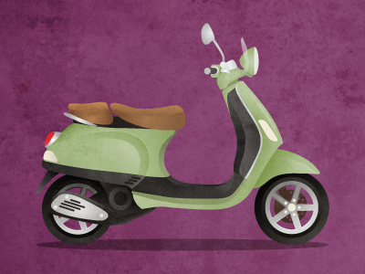 Scooter 2 illustration scooter vintage