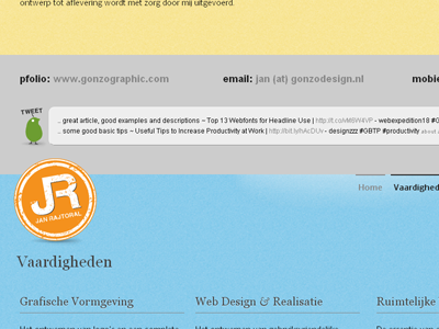 CV Jan Rajtoral curriculum vitae jquery resumé single page slider website