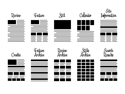 NCDCv5 / Page templates architecture black and white liza ncdc