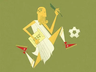 Soccerates II greek illustration shirt soccer stylized