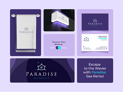 PARADISE SEA RENTAL BRAND LOGO brand identity brand personality brand strategy branding corporate identity creative design graphic design logo logo concept logo design visual identity