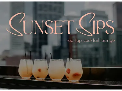Sunset Sips Branding #WIP beginner branding wip