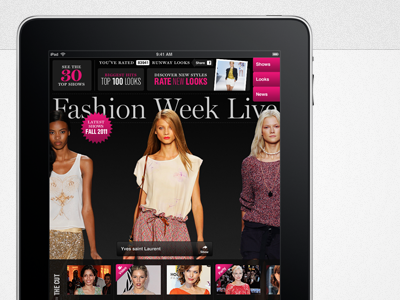 The Cut on the Runway iPad App fashion ios ipad nymag the the cut